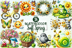 Soft Spring Clipart Bundle - CraftNest - Digital Crafting and Art