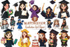 Graduation Girl Clipart Bundle