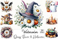 Daisy & Halloween Clipart Bundle - CraftNest - Digital Crafting and Art