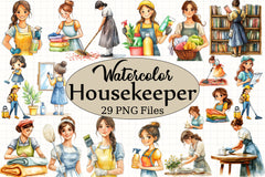 Housekeeper Clipart Bundle - CraftNest - Digital Crafting and Art