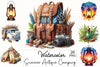 Summer Antique Camping Clipart Bundle
