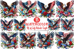 4th of July Eagle Clipart Bundle - CraftNest - Digital Crafting and Art