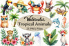 Tropical Summer Animals Clipart Bundle