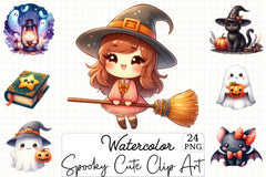 Spooky Cute Clipart Bundle - CraftNest - Digital Crafting and Art