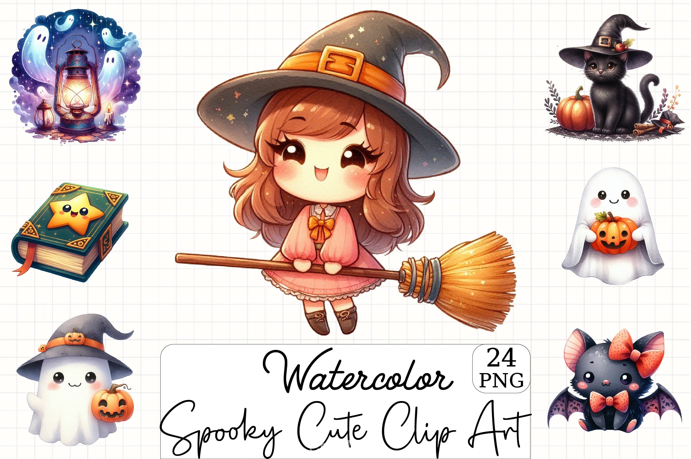 Spooky Cute Clipart Bundle - CraftNest - Digital Crafting and Art