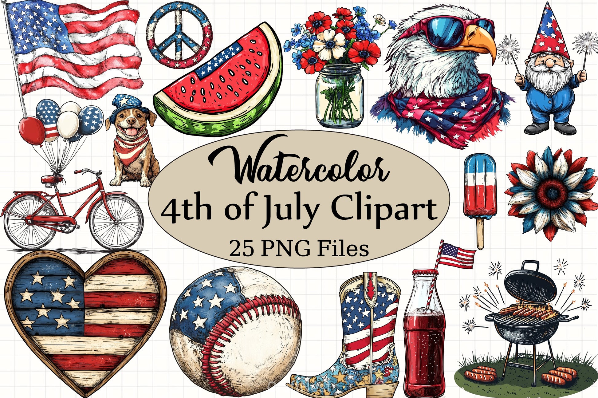 4th of July Clipart Bundle 16 - CraftNest - Digital Crafting and Art