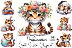 Cute Tiger Clipart Bundle - CraftNest - Digital Crafting and Art