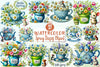 Spring Daisies Clipart Bundle