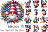 Gnome USA Flag Patriotic Clipart Bundle