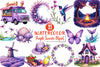 Purple Summer Clipart Bundle 7