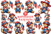 Patriotic 4th of July Teddy Bear Clipart Bundle