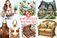 Spring Garden Clipart Bundle 1 - CraftNest - Digital Crafting and Art