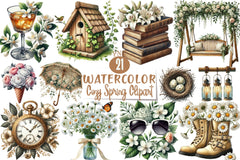 Cozy Spring Clipart Bundle - CraftNest - Digital Crafting and Art