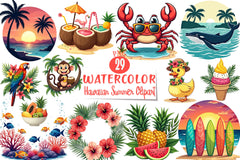 Hawaiian Summer Clipart Bundle 2 - CraftNest - Digital Crafting and Art
