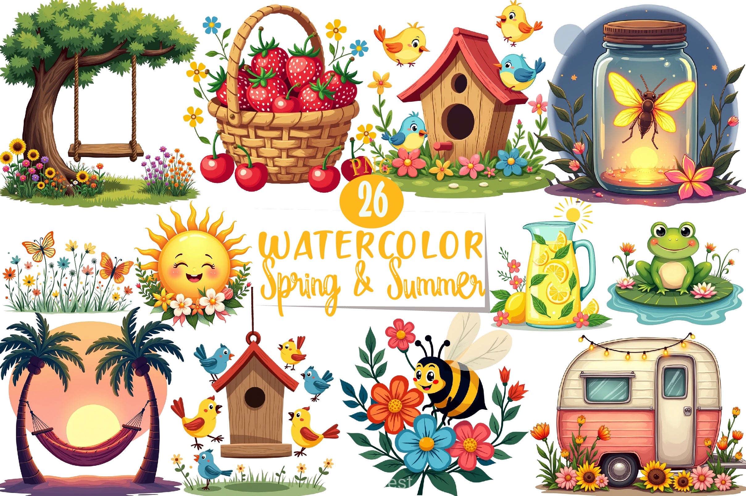 Spring & Summer Clipart Bundle 6 - CraftNest - Digital Crafting and Art