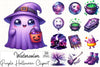 Purple Halloween Clipart Bundle
