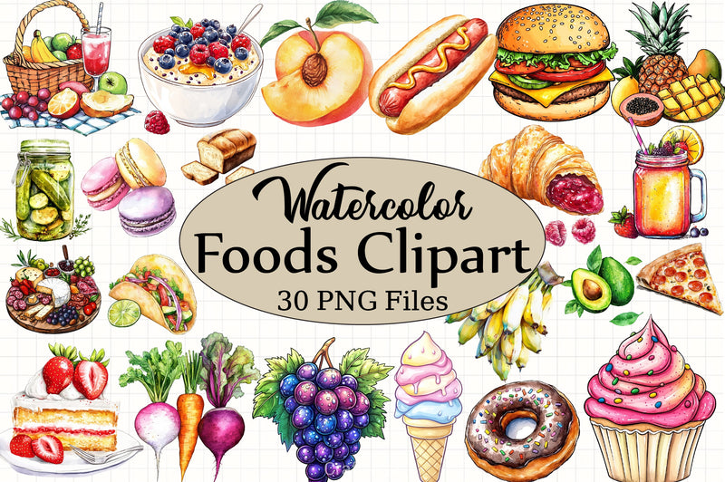 Foods Clipart Bundle - CraftNest - Digital Crafting and Art