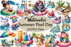 Summer Pool Day Clipart Bundle