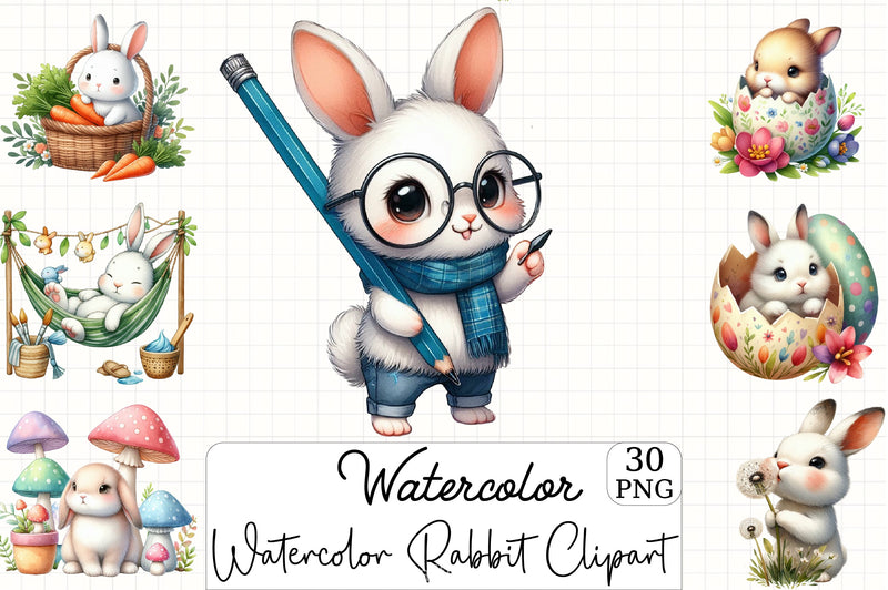 Rabbit Clipart Bundle - CraftNest - Digital Crafting and Art
