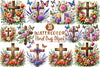 Floral Cross Clipart Bundle