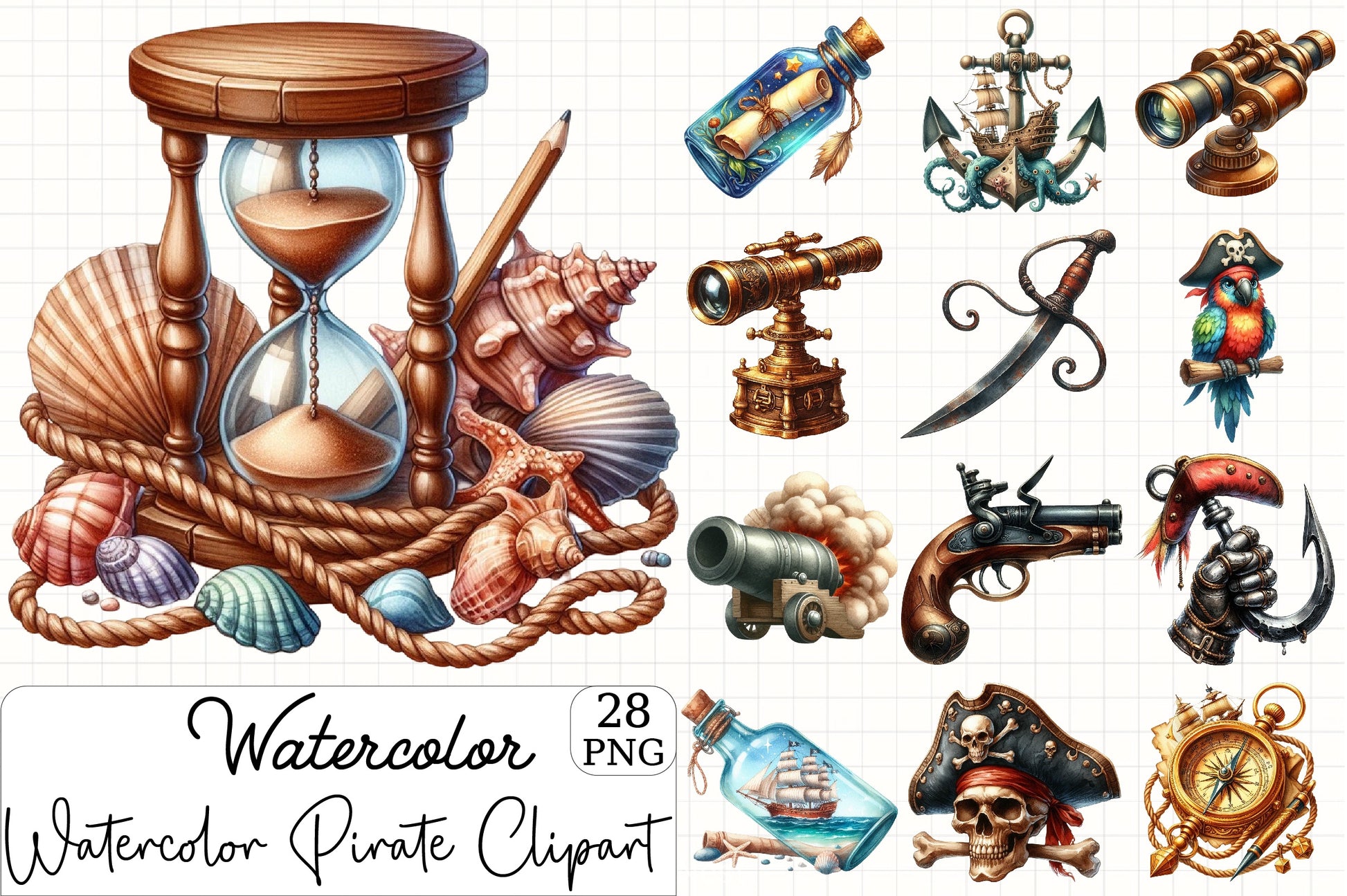 Pirate Clipart Bundle - CraftNest - Digital Crafting and Art