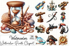 Pirate Clipart Bundle - CraftNest - Digital Crafting and Art