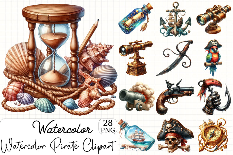 Pirate Clipart Bundle - CraftNest - Digital Crafting and Art