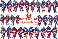 Independence Day Bows Clipart Bundle - CraftNest - Digital Crafting and Art