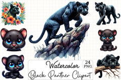 Black Panther Clipart Bundle - CraftNest - Digital Crafting and Art