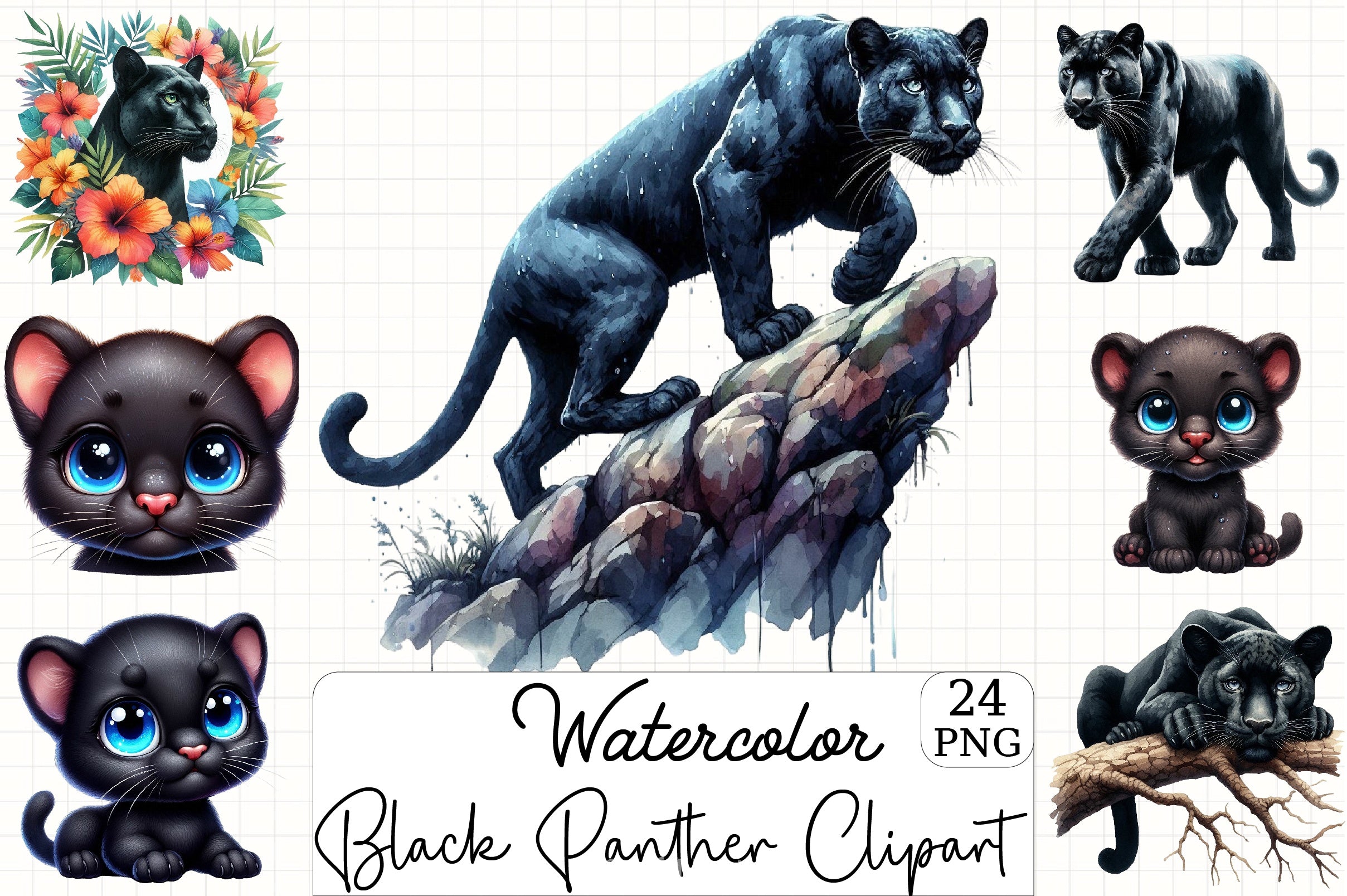 Black Panther Clipart Bundle - CraftNest - Digital Crafting and Art