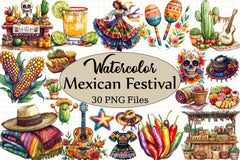 Mexican Festival Clipart Bundle - CraftNest - Digital Crafting and Art