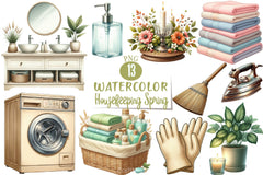 Housekeeping Spring Clipart Bundle 1 - CraftNest - Digital Crafting and Art