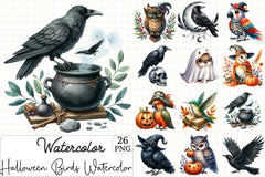 Halloween Birds Clipart Bundle - CraftNest - Digital Crafting and Art