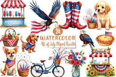 4th of July Clipart Bundle 13 - CraftNest - Digital Crafting and Art