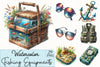 Summer Fishing Clipart Bundle