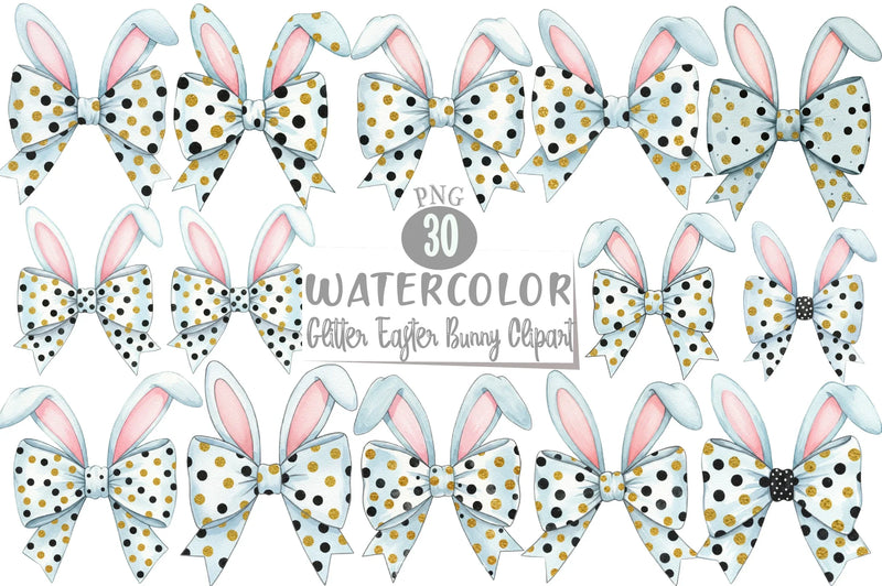 Glitter Easter Bunny Clipart Bundle 42 - CraftNest - Digital Crafting and Art