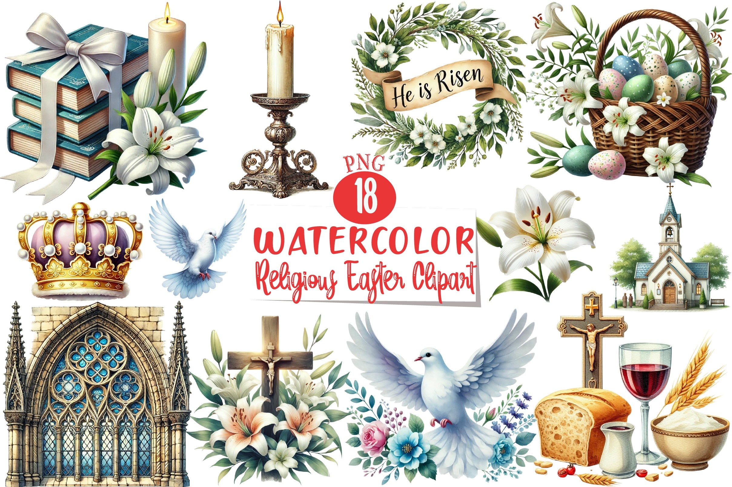 Religious Easter Clipart Bundle 1 - CraftNest - Digital Crafting and Art
