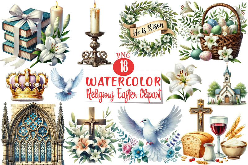 Religious Easter Clipart Bundle 1 - CraftNest - Digital Crafting and Art