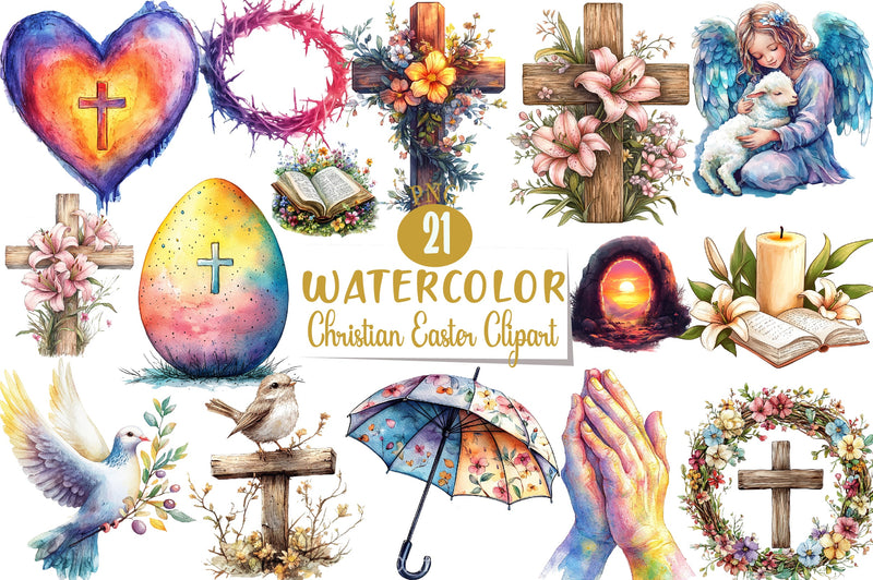 Christian Easter Clipart Bundle 1 - CraftNest - Digital Crafting and Art