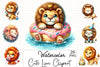 Cute Lion Clipart Bundle