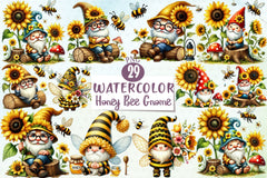 Honey Bee Gnome Clipart Bundle - CraftNest - Digital Crafting and Art