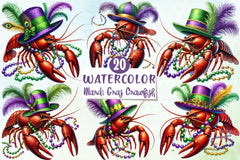 Mardi Gras Crawfish Clipart Bundle - CraftNest - Digital Crafting and Art