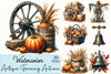 Antique Farming Autumn Clipart Bundle