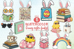 Groovy Easter Retro Flower Clipart Bundle - CraftNest - Digital Crafting and Art