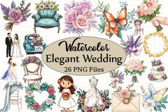 Elegant Wedding Clipart Bundle 2 - CraftNest - Digital Crafting and Art