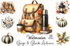 Beige & Black Autumn Clipart Bundle 2