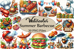 Summer BBQ Day Clipart Bundle - CraftNest - Digital Crafting and Art