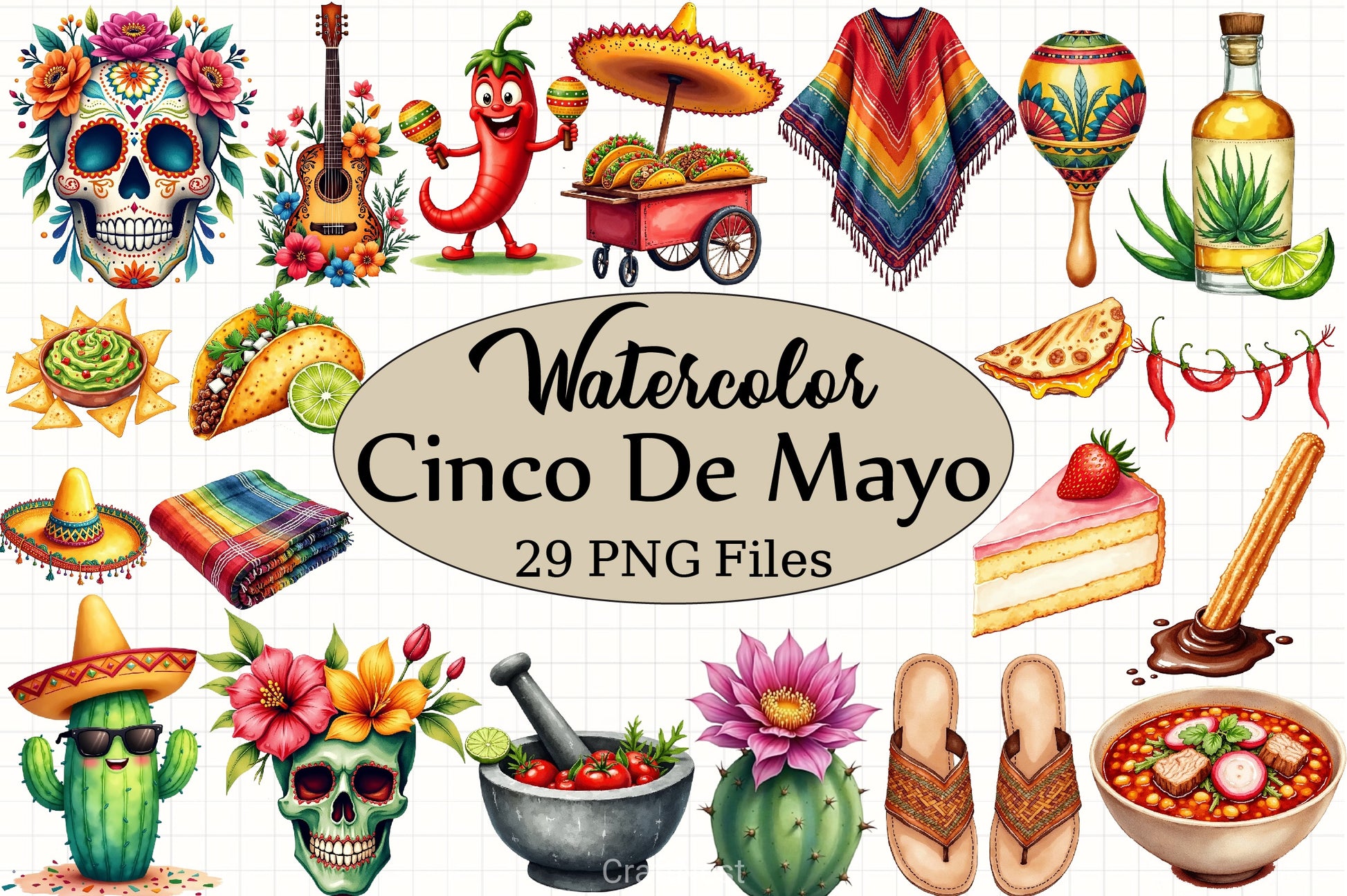 Cinco De Mayo Clipart Bundle - CraftNest - Digital Crafting and Art