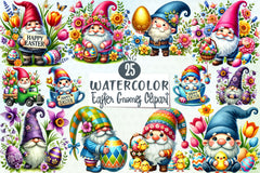 Easter Gnomes Clipart Bundle 1 - CraftNest - Digital Crafting and Art