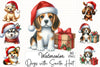 Dogs With Santa Hat Clipart Bundle